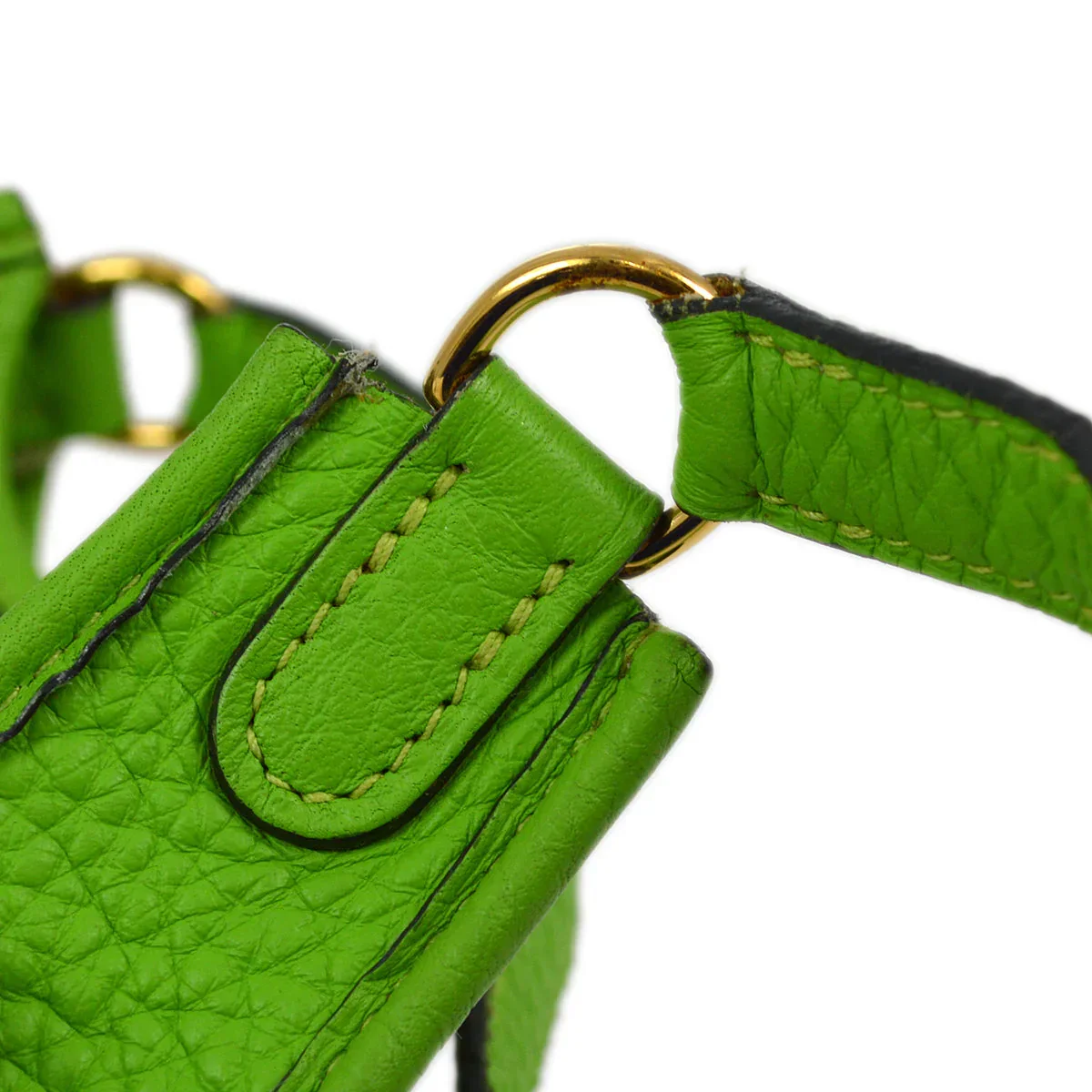 Hermes 2003 Green Taurillon Clemence Evelyne TPM Shoulder Bag - Image 4