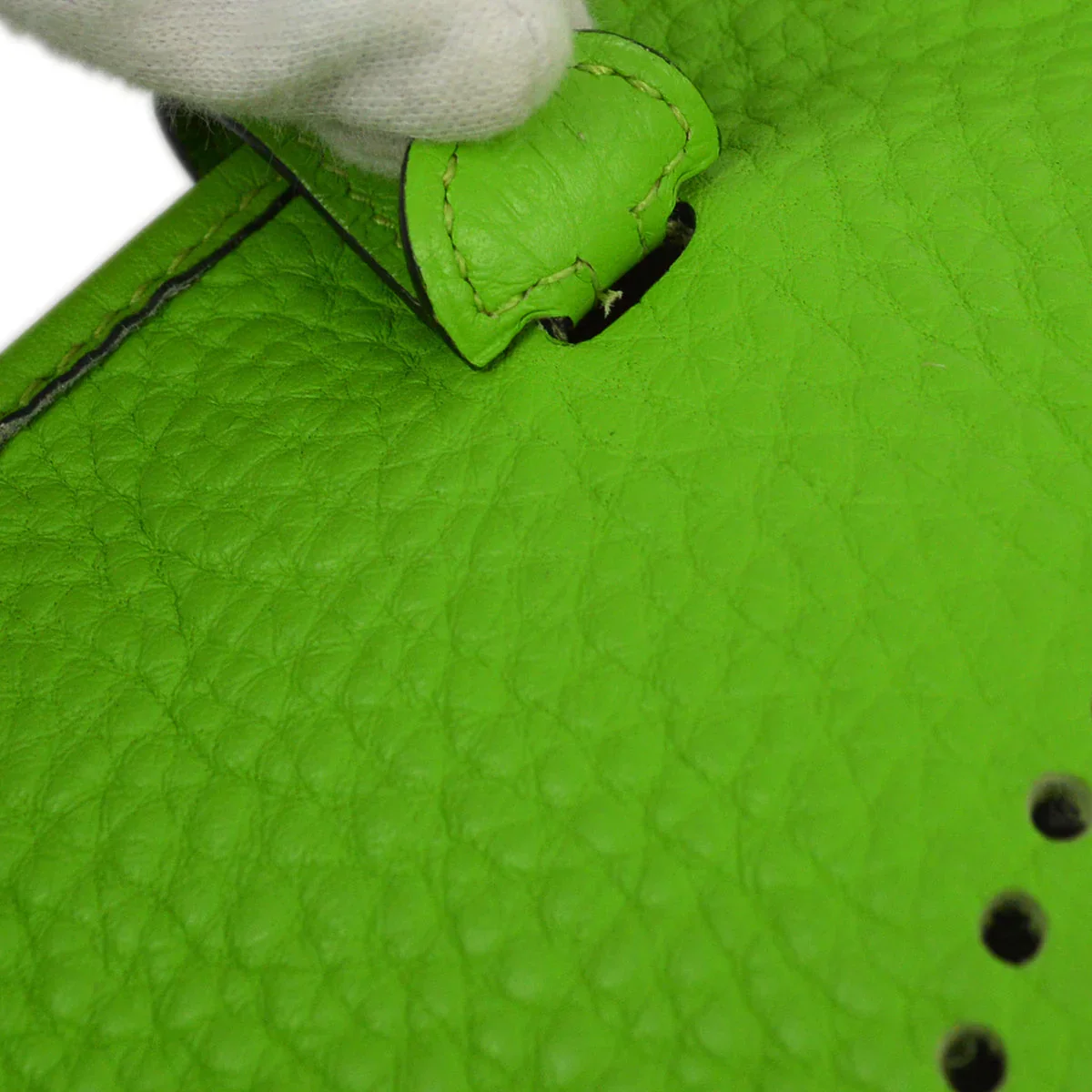 Hermes 2003 Green Taurillon Clemence Evelyne TPM Shoulder Bag - Image 6