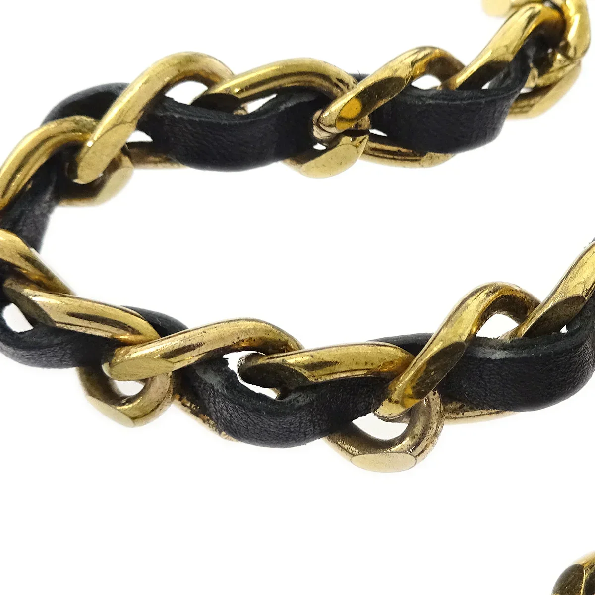 Chanel Chain Sunglasses Eyewear Black Small Good - Image 7