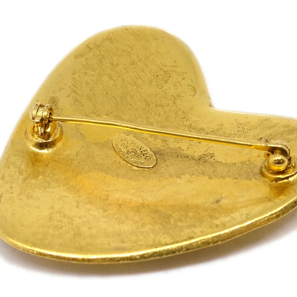 Chanel Heart Brooch Gold 95P - Image 3