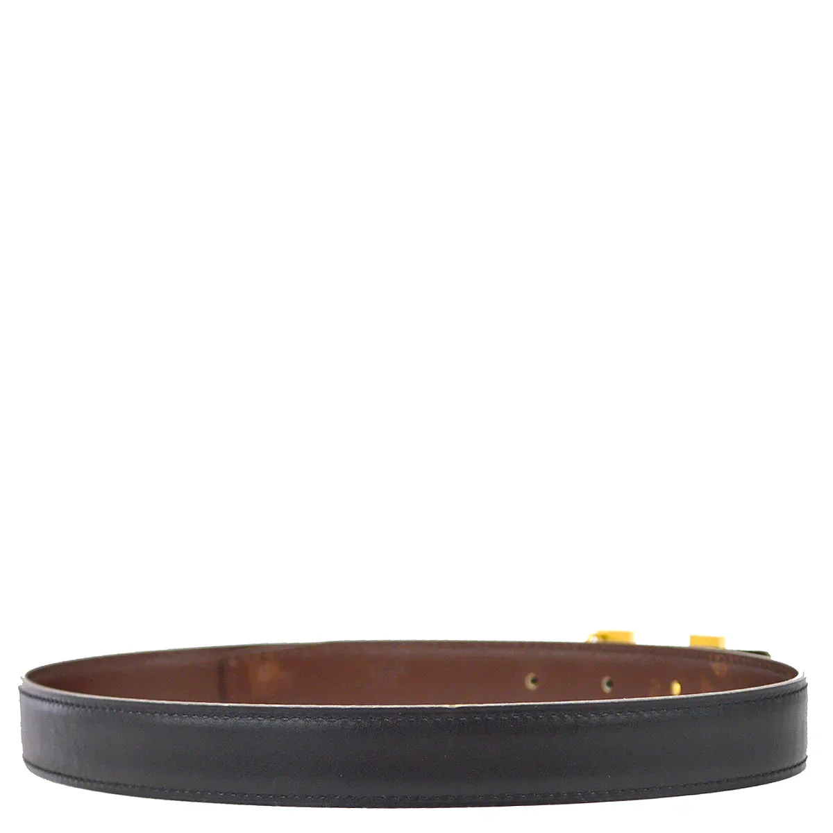 Hermes 2000 Black Box Calf Constance Reversible Belt #65 Small Good - Image 2
