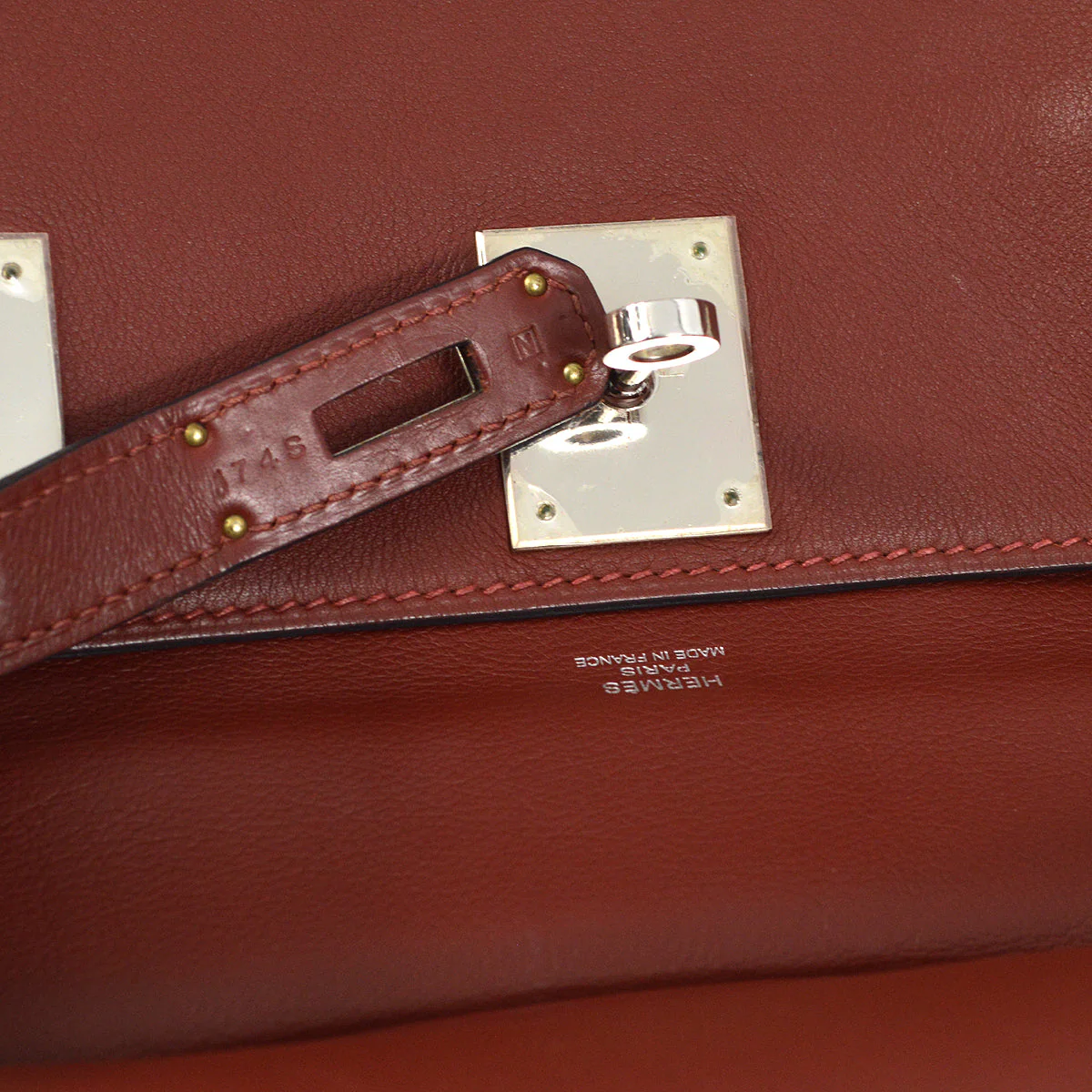 Hermes 2010 Bordeaux Swift Jypsiere 28 Shoulder Bag - Image 10