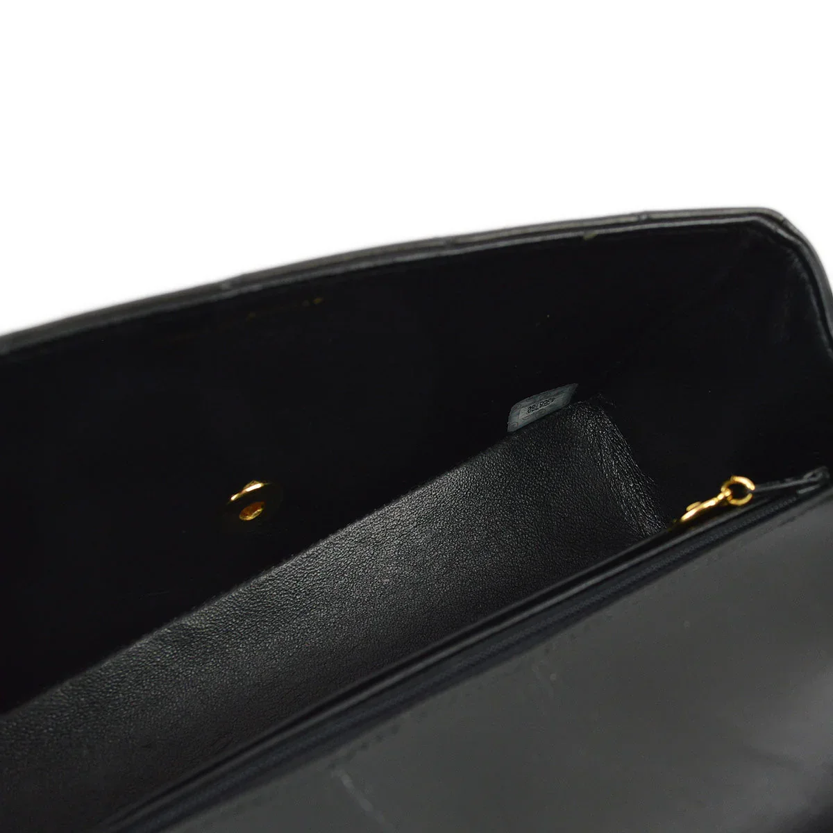 Chanel 1996-1997 Black Lambskin Small Diana Shoulder Bag - Image 8