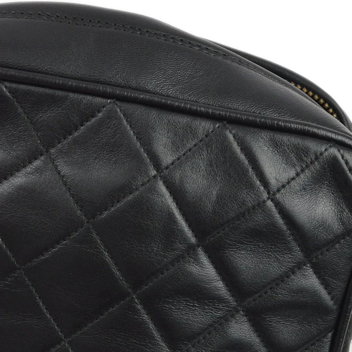 Chanel 1989-1991 Black Lambskin Camera Bag Mini - Image 10