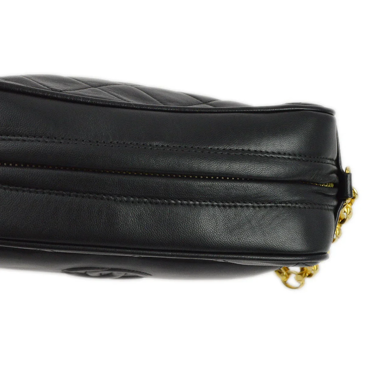 Chanel 1989-1991 Black Lambskin Camera Bag Mini - Image 6