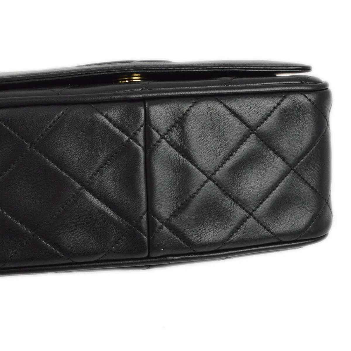 Chanel 1989-1991 Black Lambskin Camera Bag Mini - Image 7