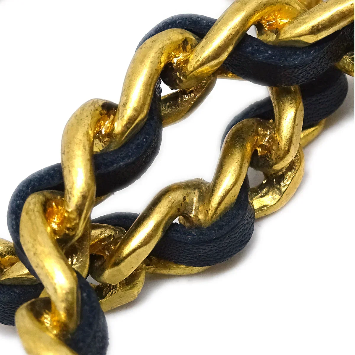 Chanel Hoop Dangle Earrings Clip-On Gold Black 94C - Image 2