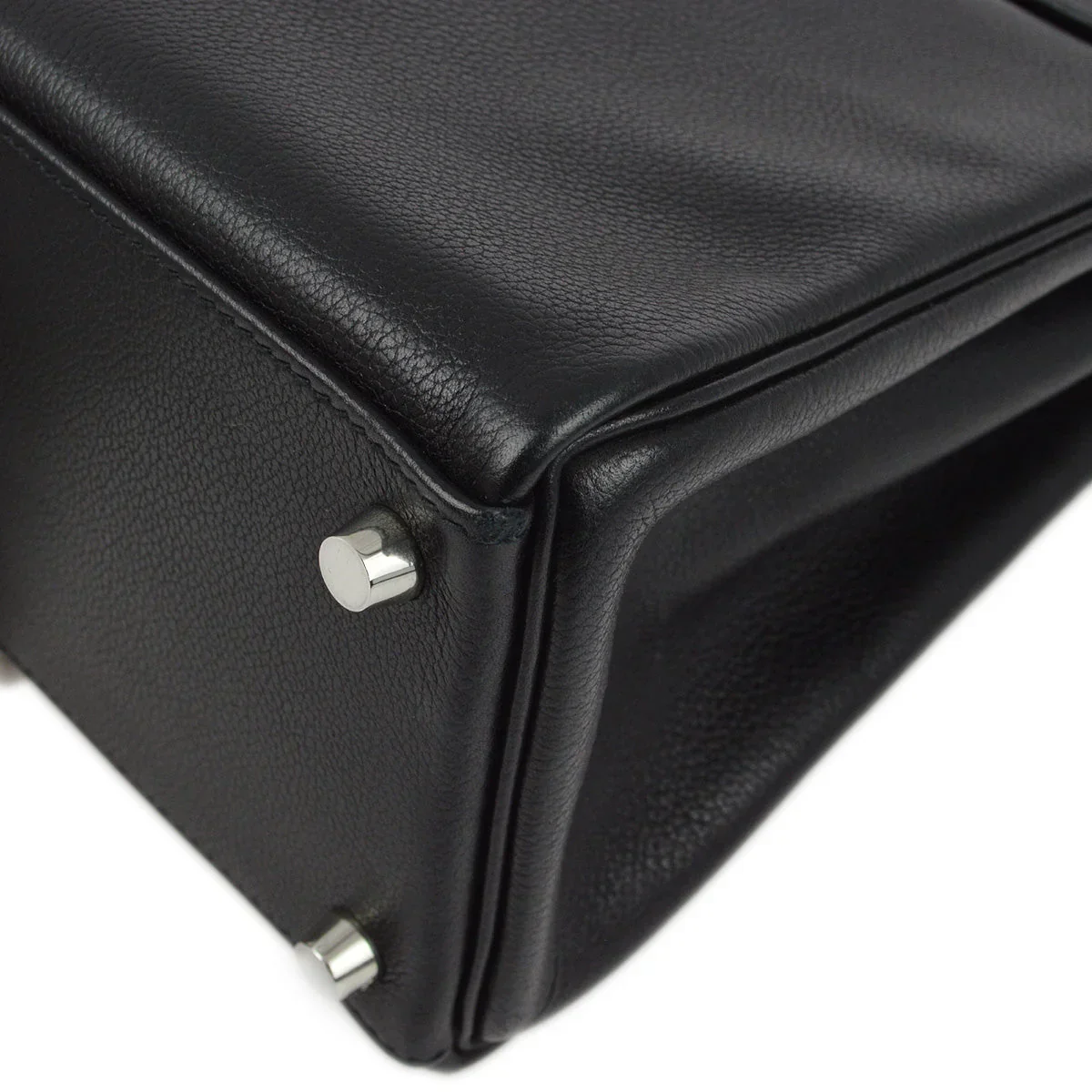 Hermes 2006 Black Evergrain Kelly 32 Retourne - Image 3