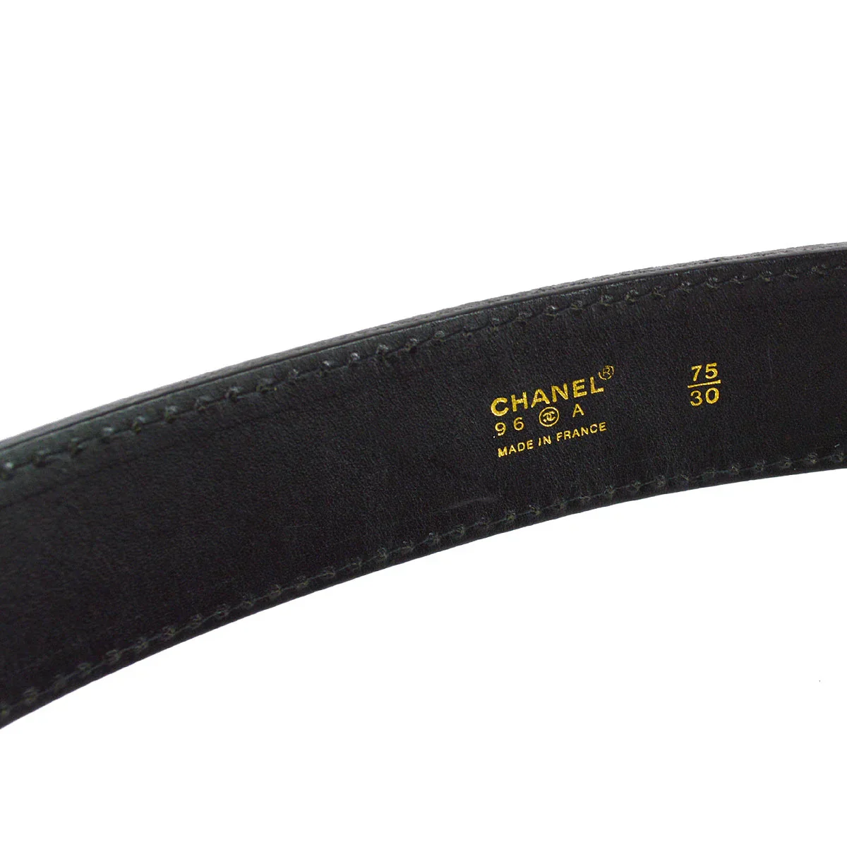 Chanel 1996 CC Buckle Belt Black #75 - Image 6