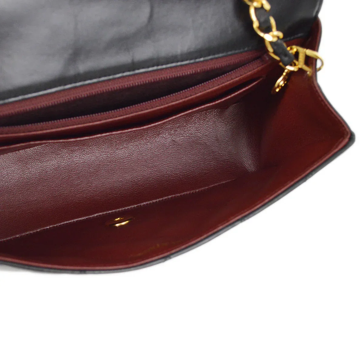 Chanel 1996-1997 Black Lambskin Small Diana Shoulder Bag - Image 9