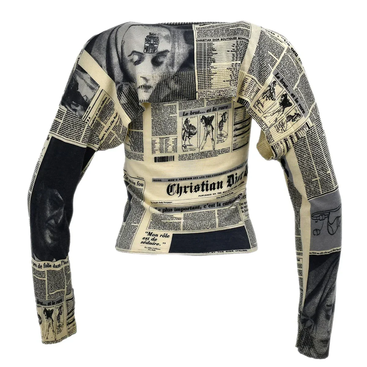 Christian Dior Newspaper Top Bolero Set Beige - Image 2