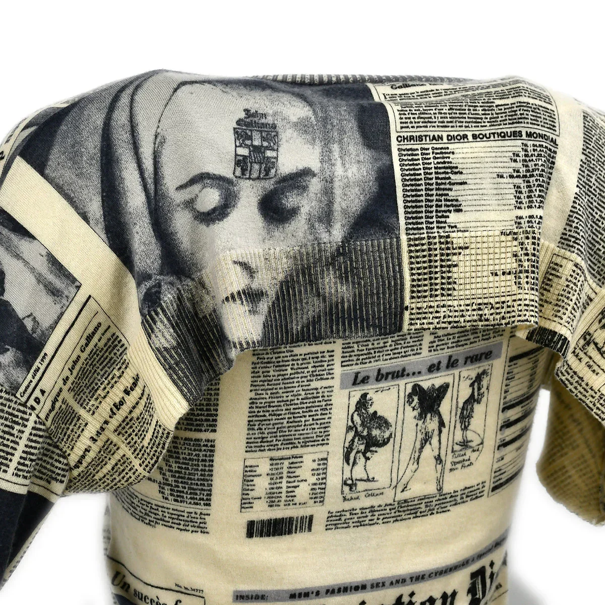 Christian Dior Newspaper Top Bolero Set Beige - Image 4