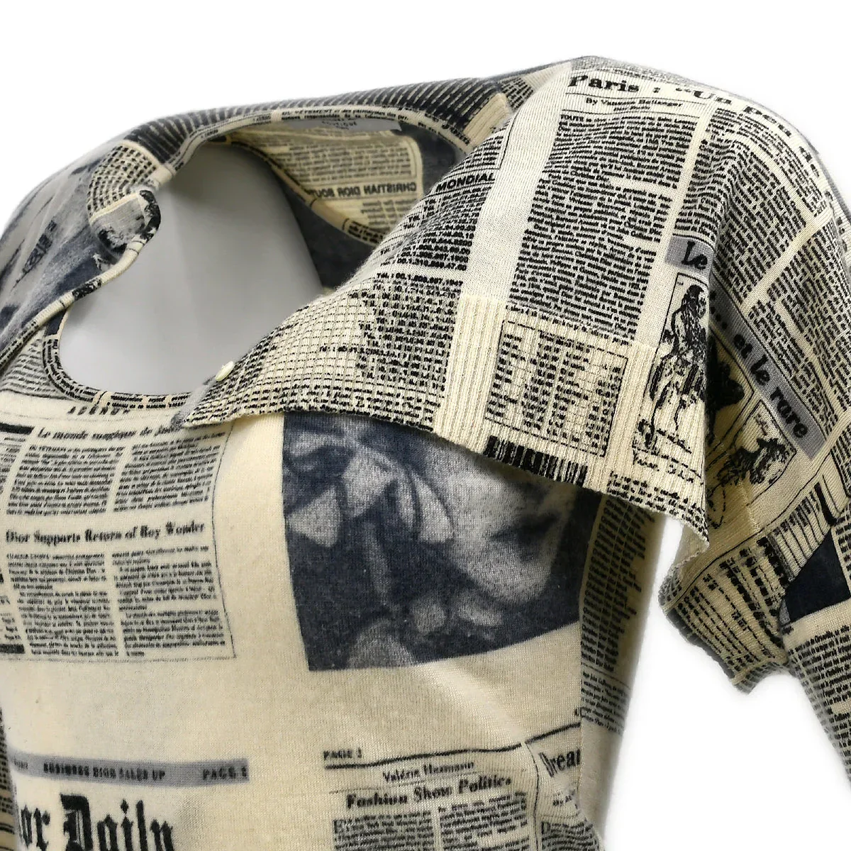 Christian Dior Newspaper Top Bolero Set Beige - Image 5