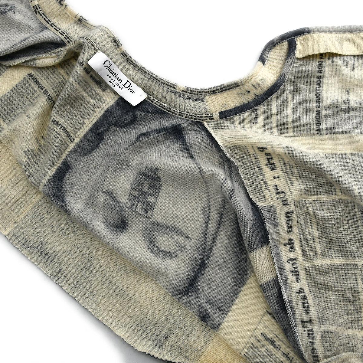 Christian Dior Newspaper Top Bolero Set Beige - Image 7