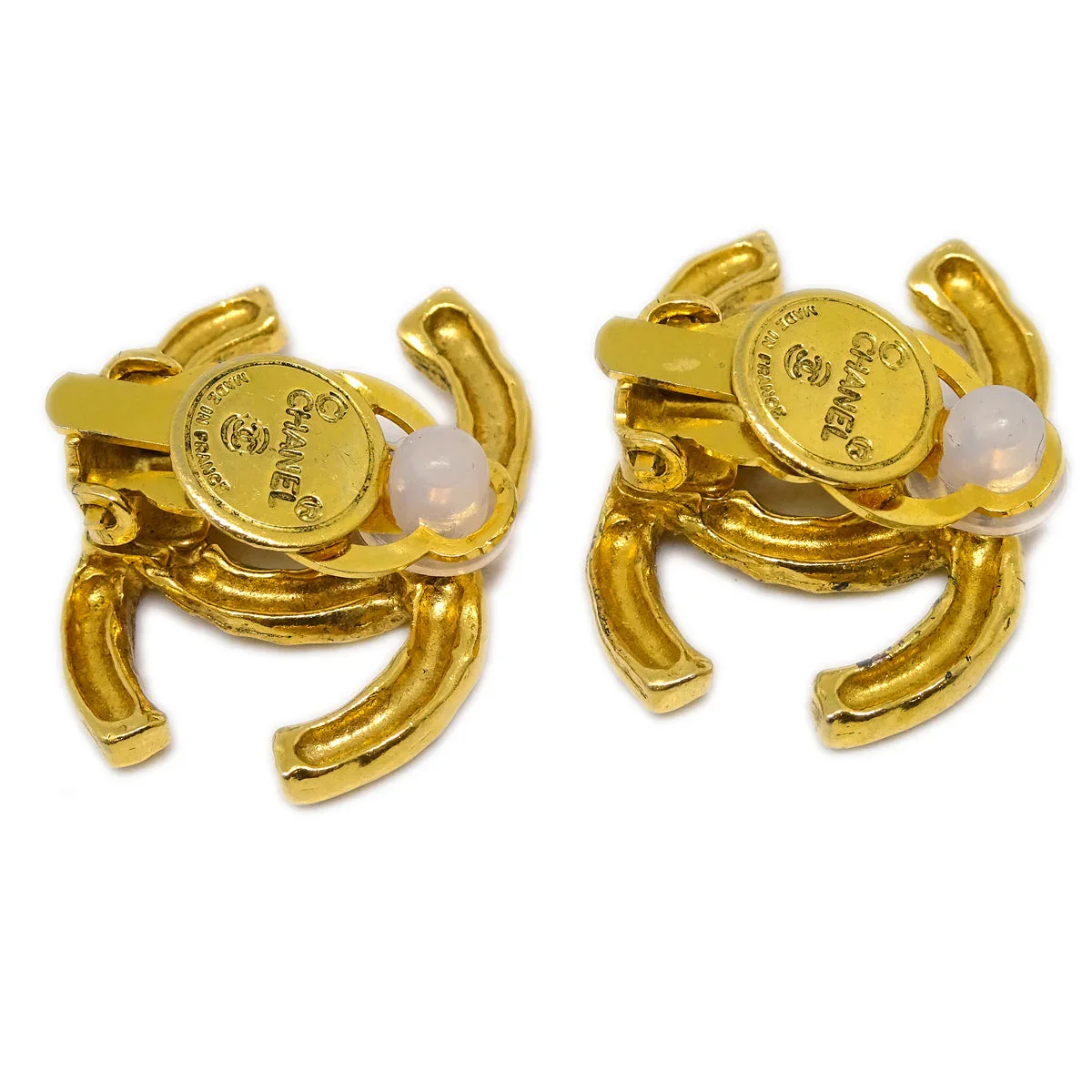 Chanel Gold CC Earrings Clip-On - Image 3