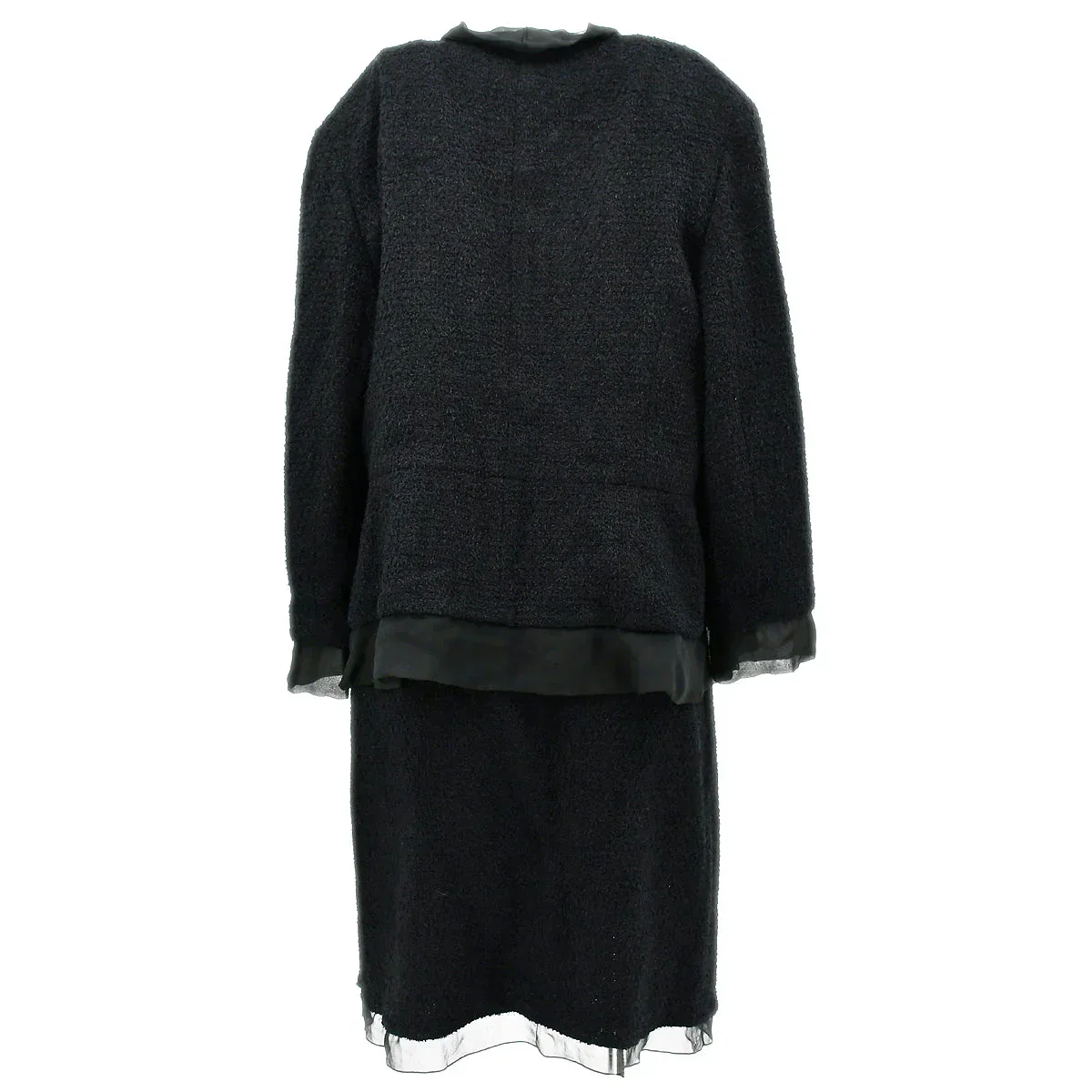 Chanel Setup Suit Jacket Skirt Black 00T #46 #44 - Image 2