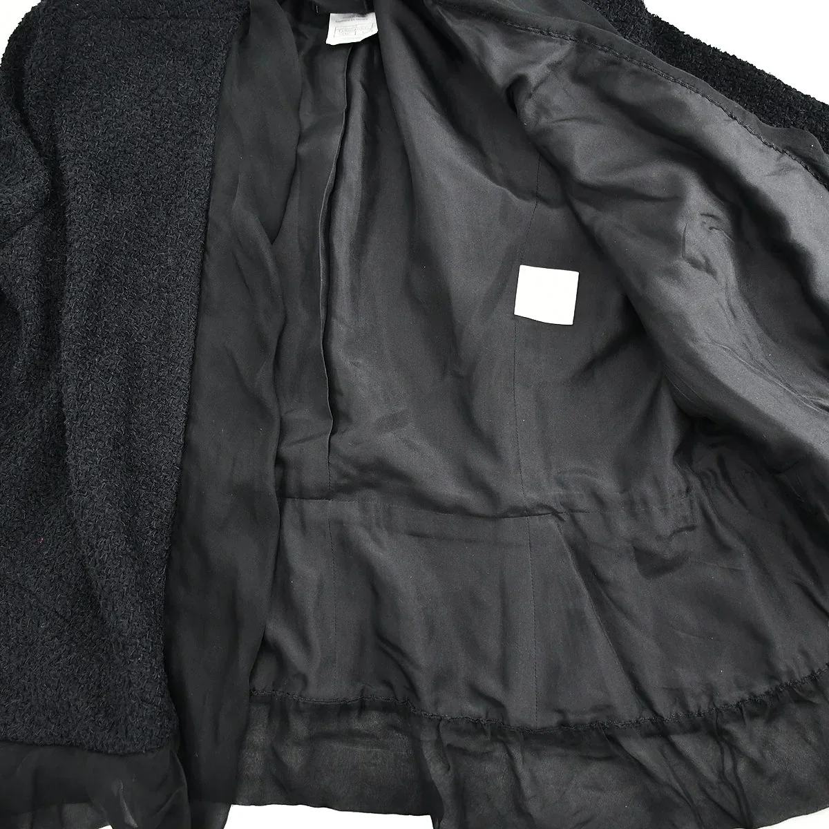 Chanel Setup Suit Jacket Skirt Black 00T #46 #44 - Image 6