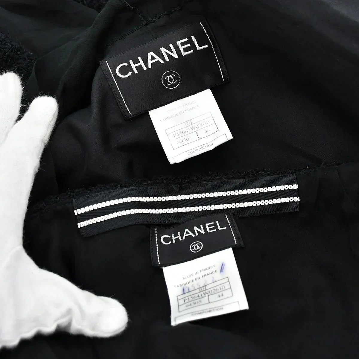 Chanel Setup Suit Jacket Skirt Black 00T #46 #44 - Image 9