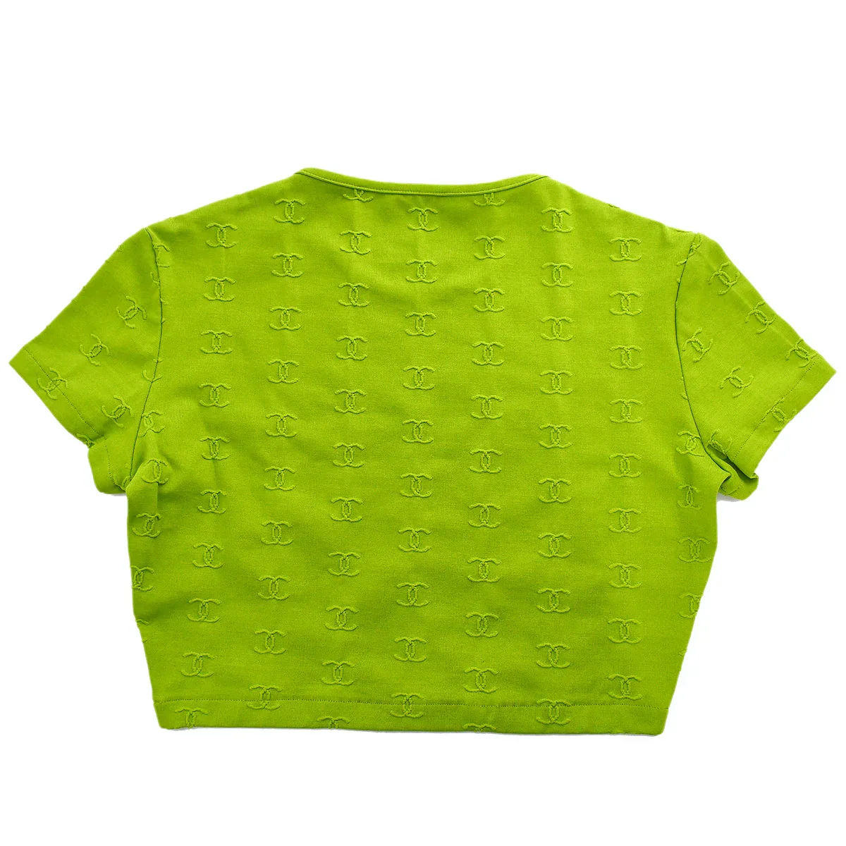Chanel Cropped T-shirt Green 97P #38 - Image 2