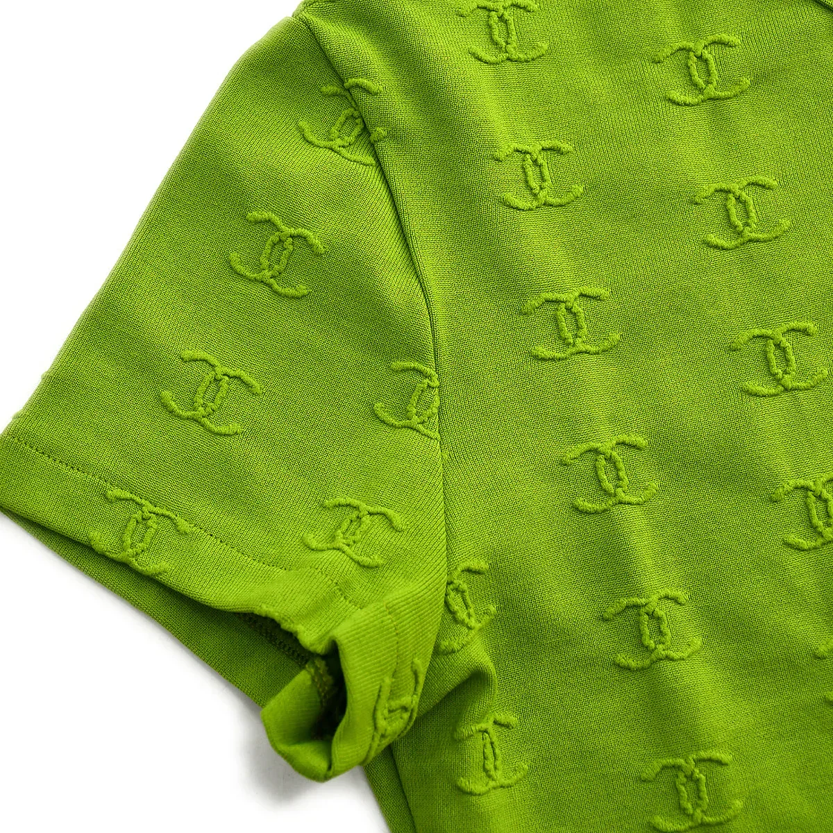 Chanel Cropped T-shirt Green 97P #38 - Image 6