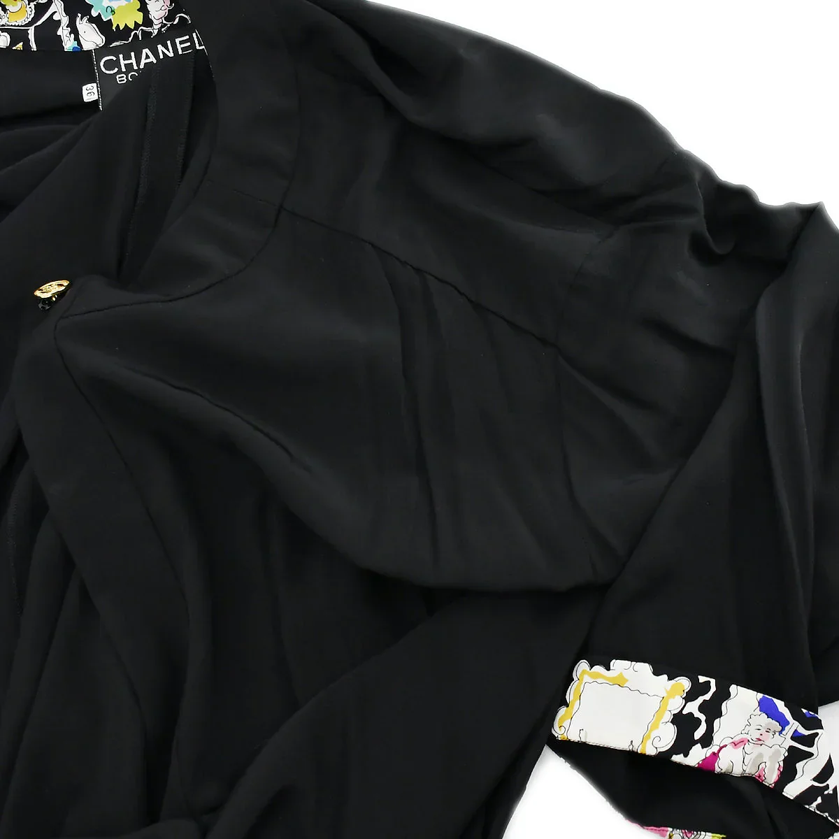 Chanel Setup Dress Shirt Black #36 - Image 7