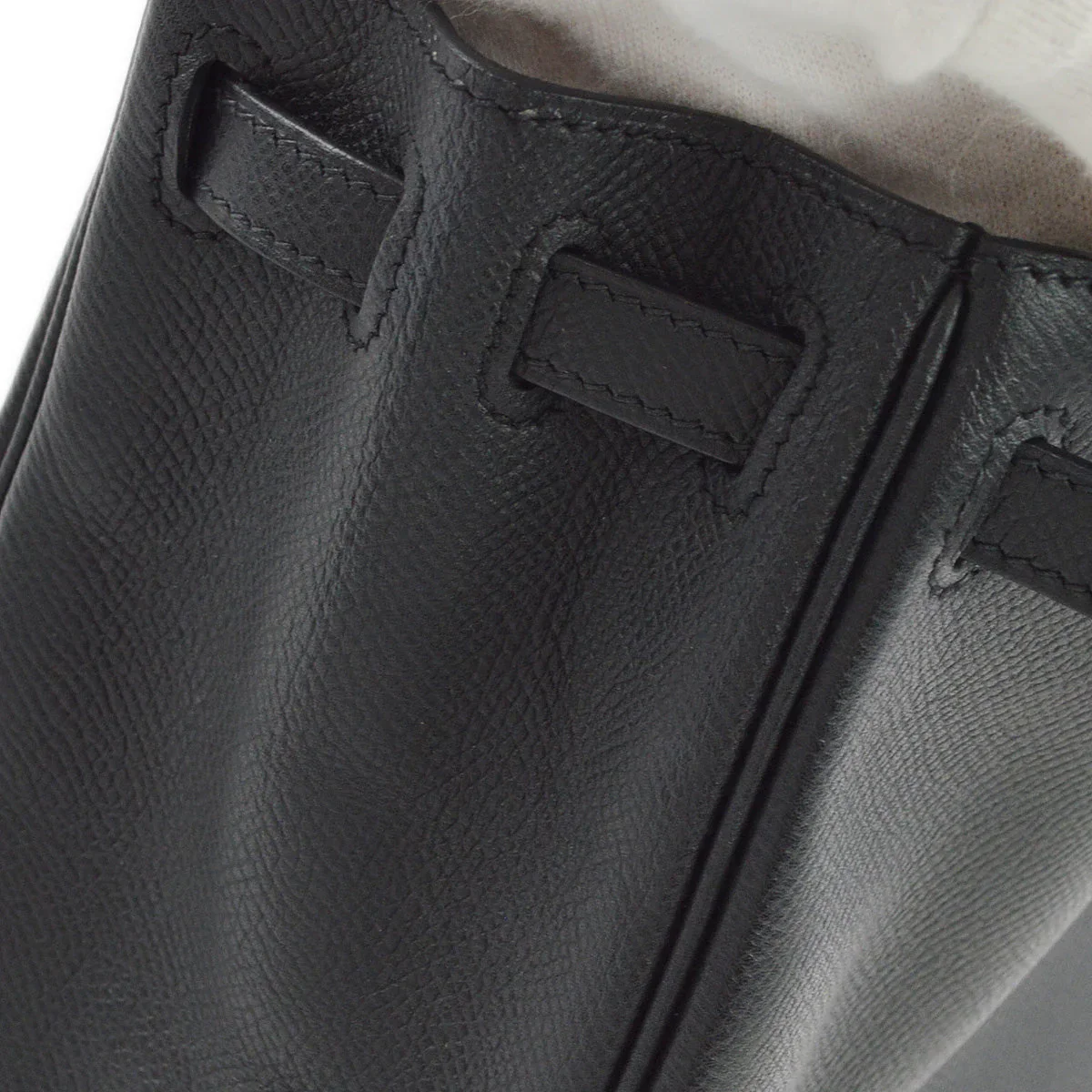 Hermes 2009 Black Epsom Kelly 25 Retourne 2way Shoulder Handbag - Image 8