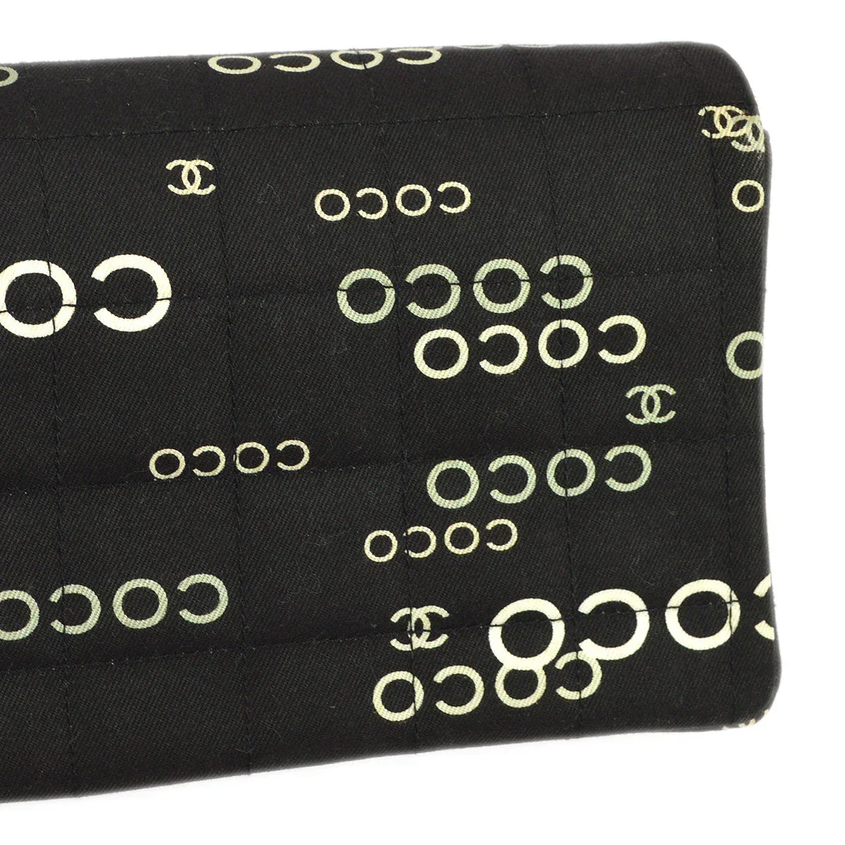 Chanel 2000-2001 Black Canvas COCO East West Choco Bar Shoulder Bag - Image 5