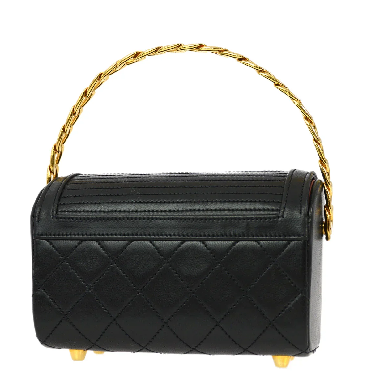 Chanel * 1986-1988 Black Lambskin Handbag - Image 2