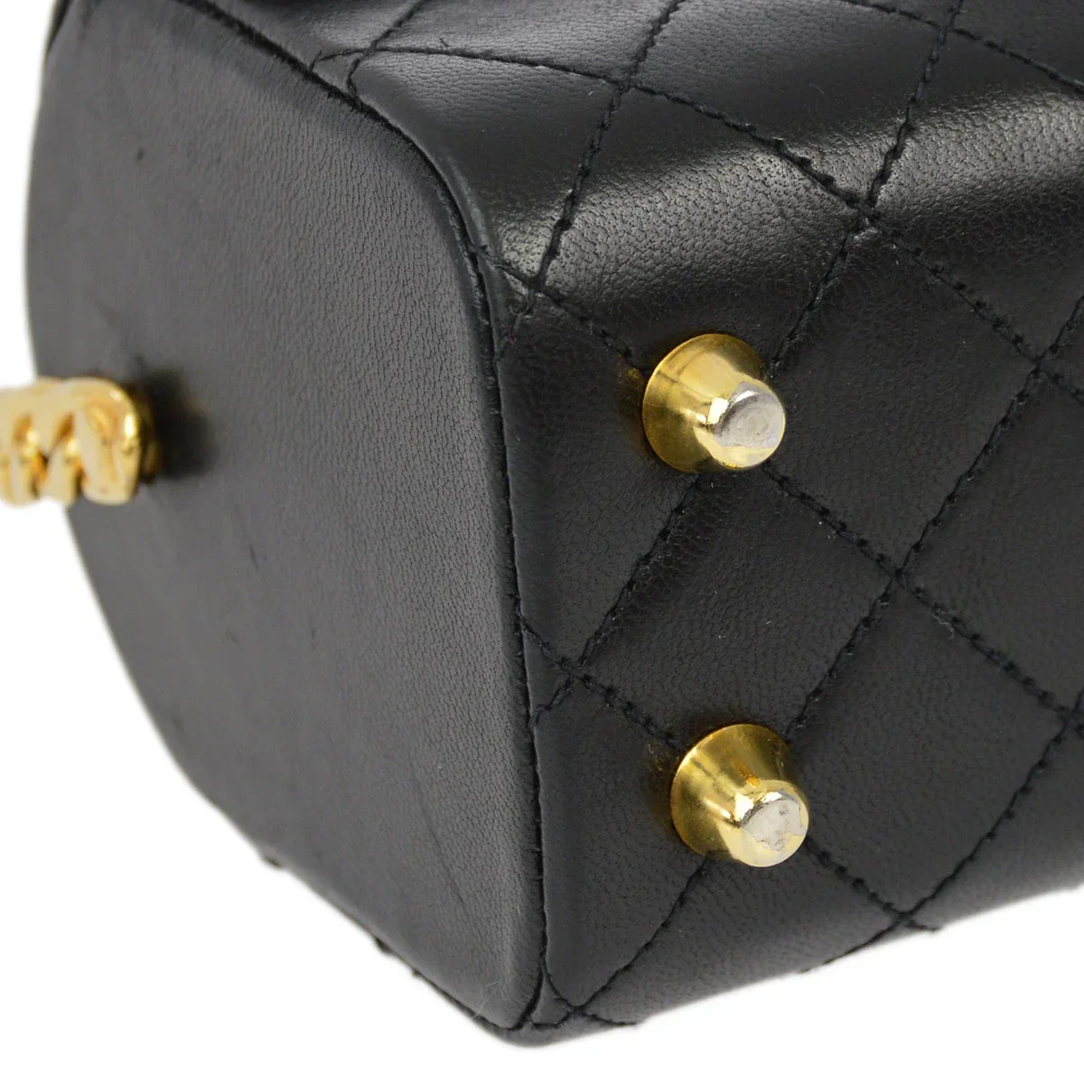 Chanel * 1986-1988 Black Lambskin Handbag - Image 3