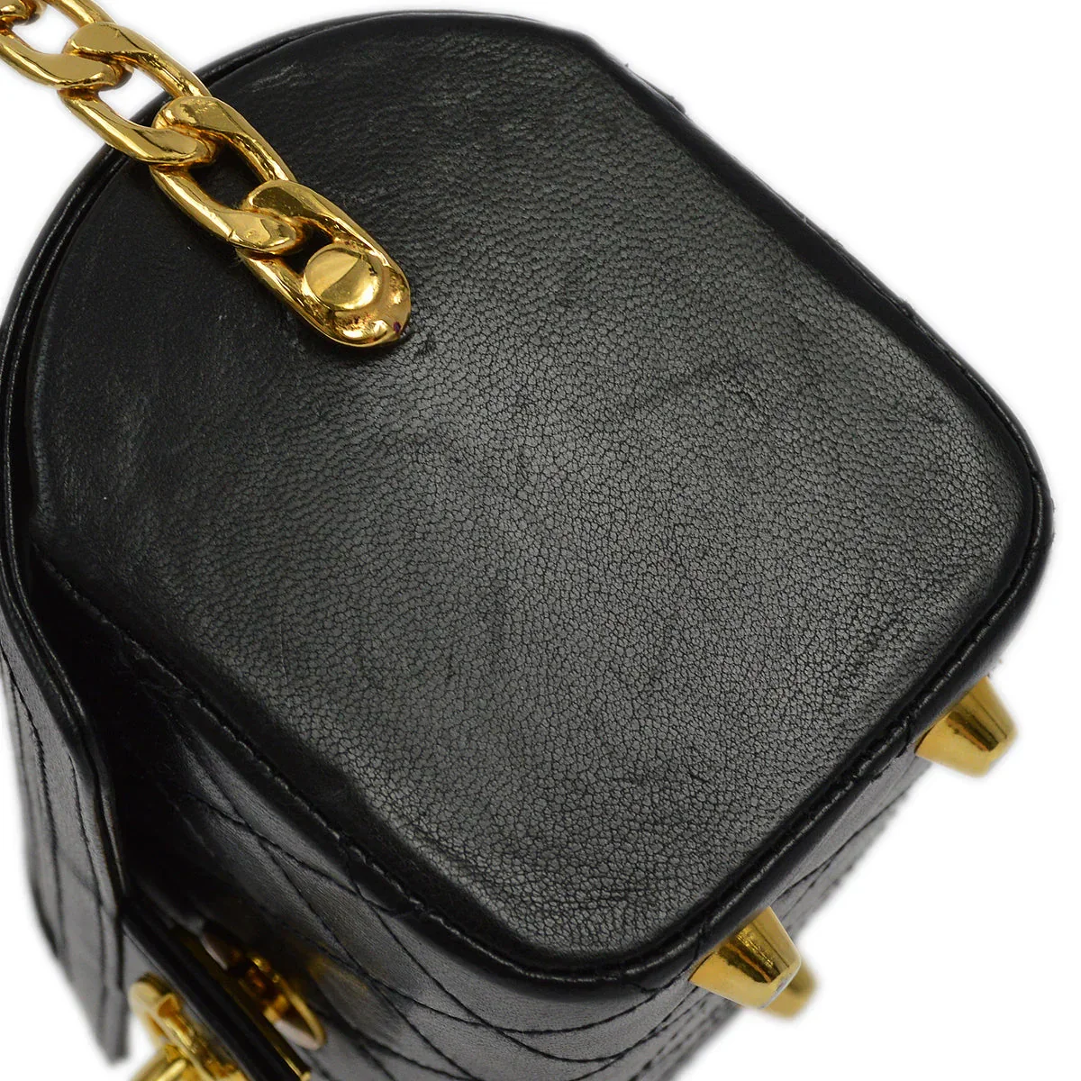 Chanel * 1986-1988 Black Lambskin Handbag - Image 5