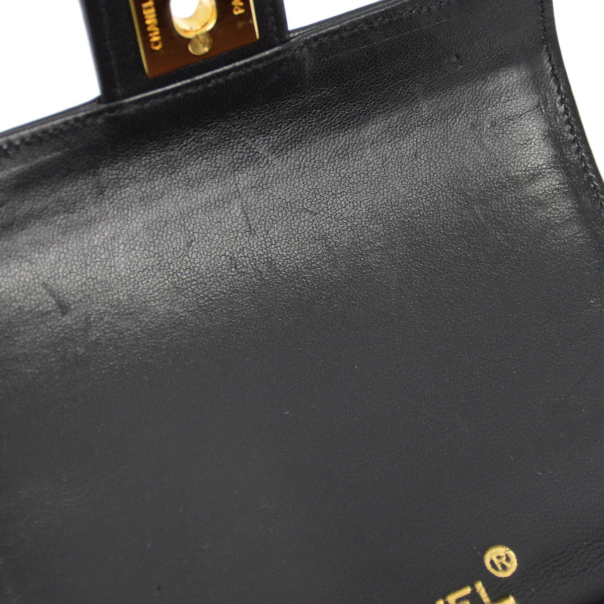 Chanel * 1986-1988 Black Lambskin Handbag - Image 8