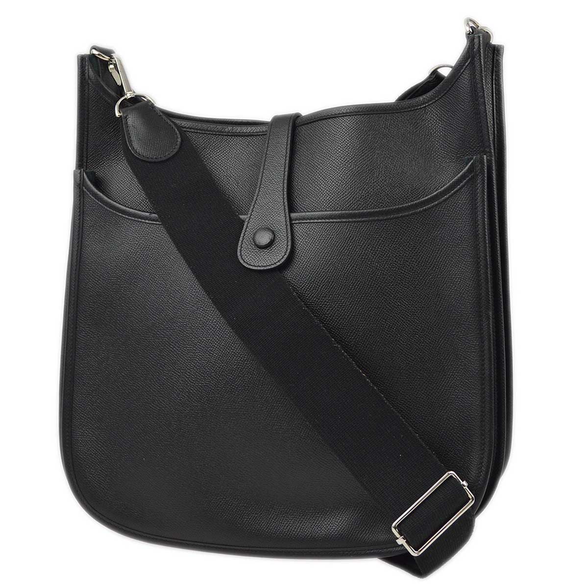 Hermes 2011 Black Epsom Evelyne 3 GM Shoulder Bag - Image 2