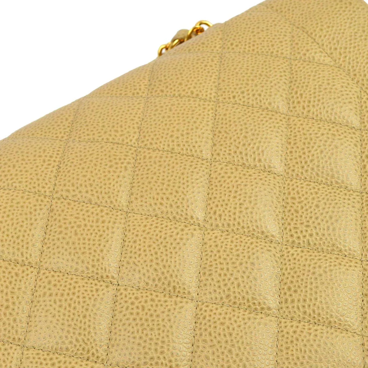 Chanel 1994-1996 Beige Caviar Medium Diana Shoulder Bag - Image 5