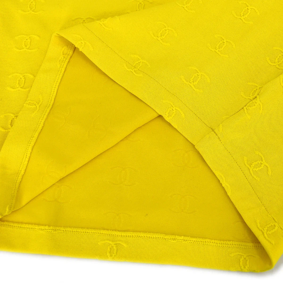 Chanel Cropped T-shirt Top Yellow 97P #40 - Image 6