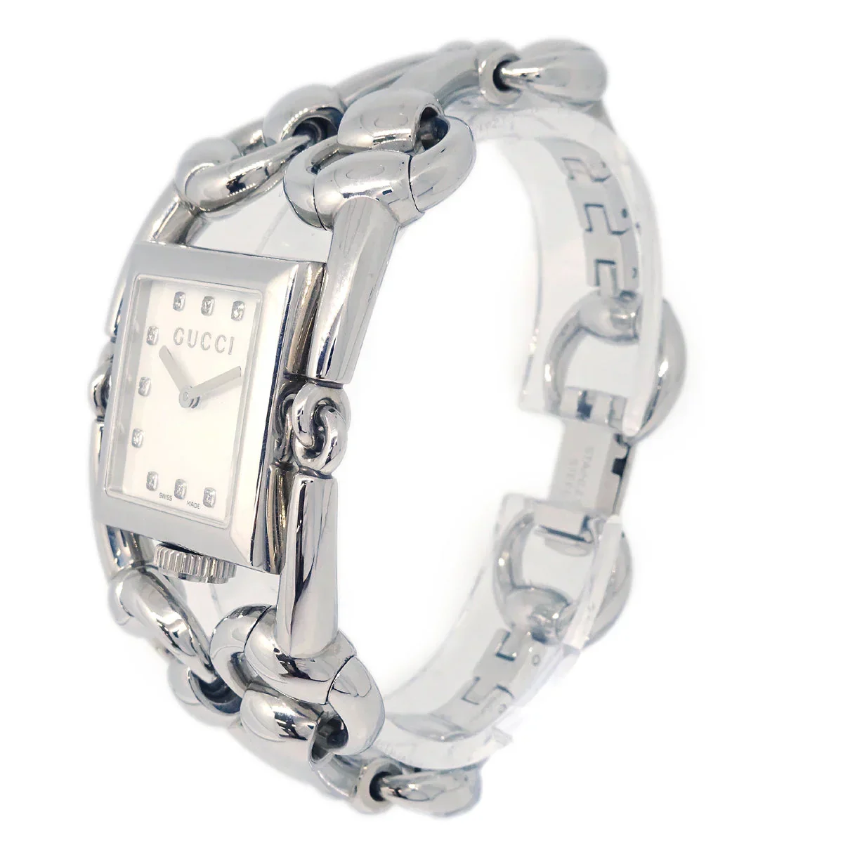 Gucci 116.3 Signoria Quartz Watch SS Diamond - Image 3