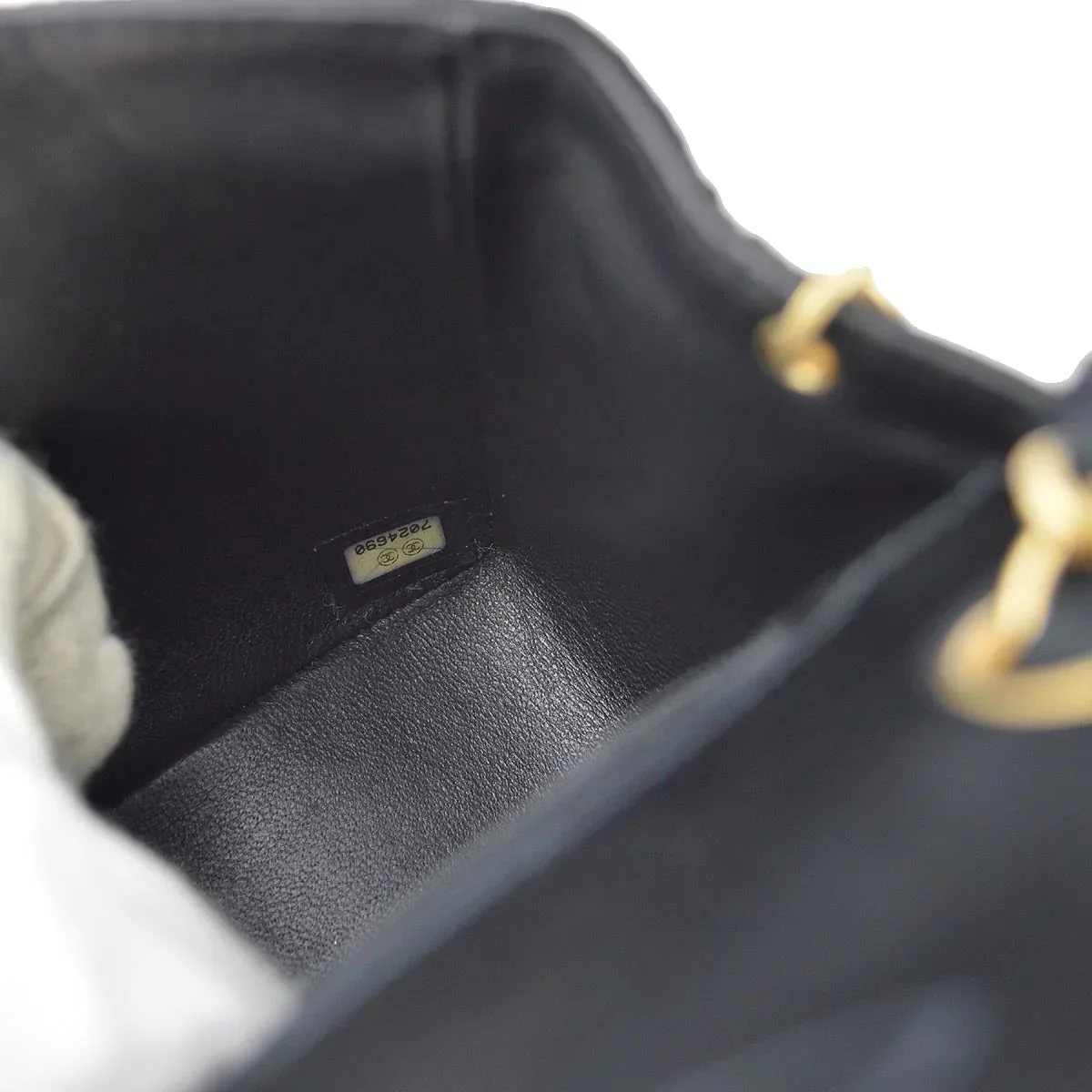 Chanel 2001-2003 Black Satin Mini Classic Square Flap Shoulder Bag 17 - Image 10