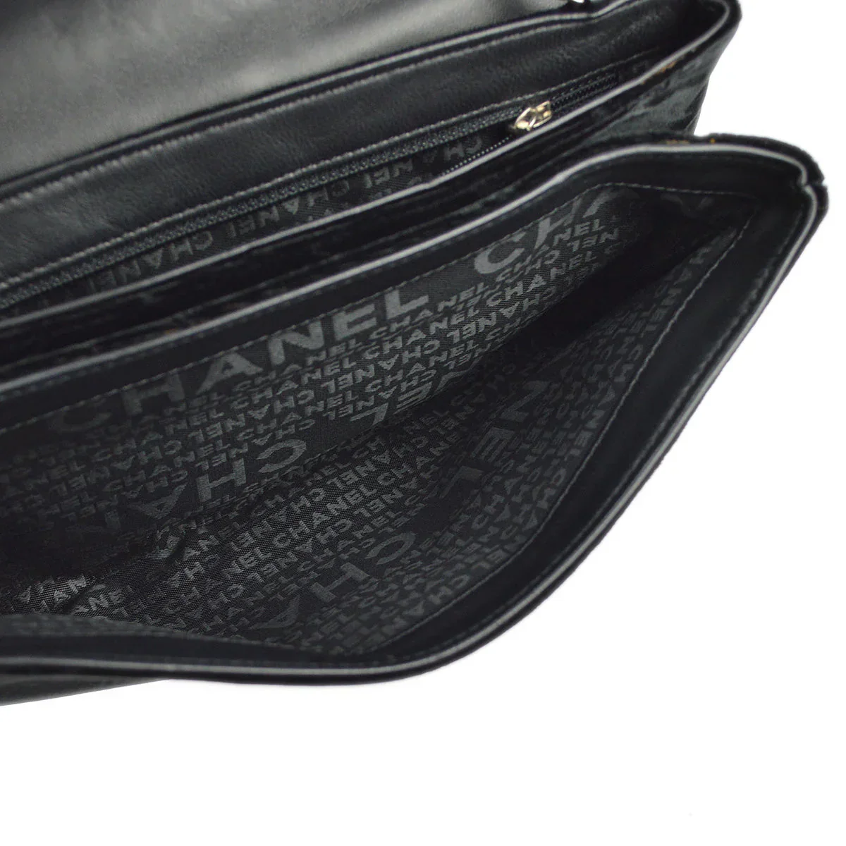 Chanel 2005-2006 Black Velvet Camelia Single Chain Shoulder Bag - Image 9