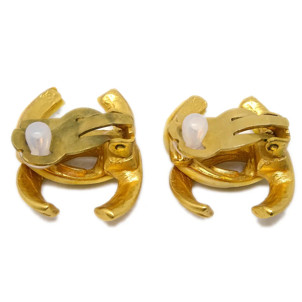 Chanel CC Earrings Clip-On Gold 00T - Image 3