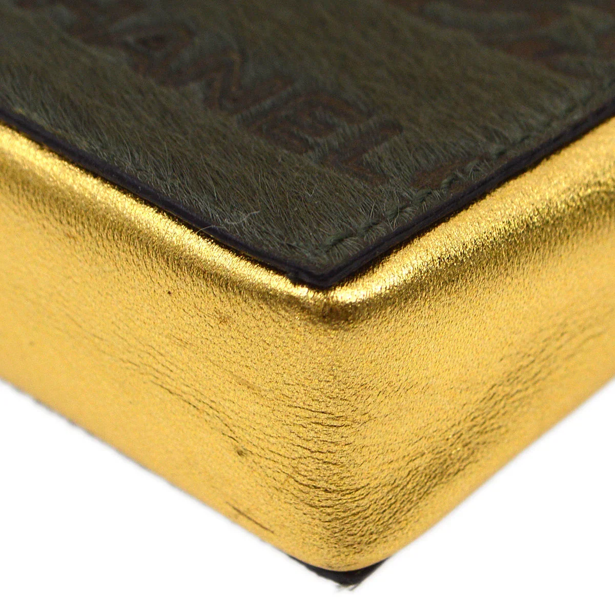 Chanel 2000-2001 Pony Hair Chain Shoulder Cigarette Case - Image 3