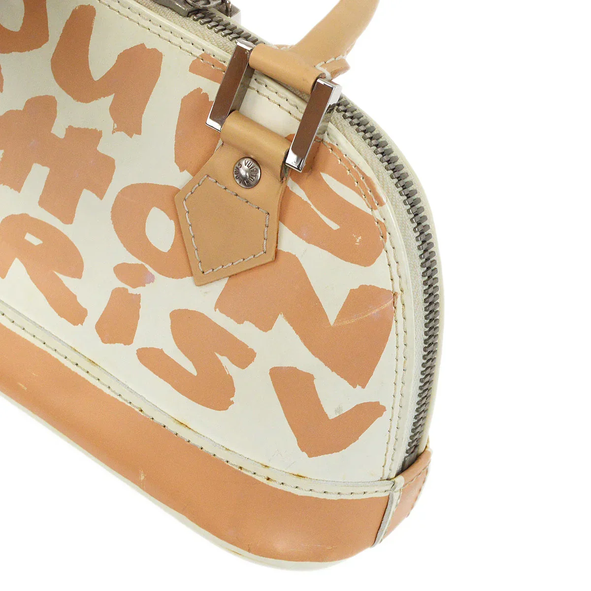 Louis Vuitton 2001 Beige Graffiti Alma PM Handbag M92178 - Image 6