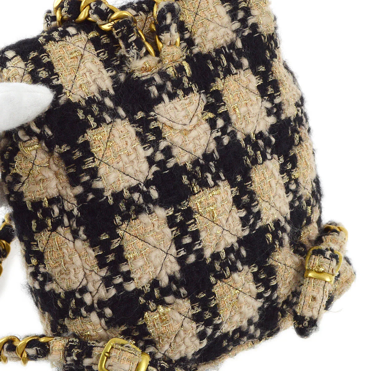 Chanel 1991-1994 Beige Tweed Duma Backpack Large - Image 6