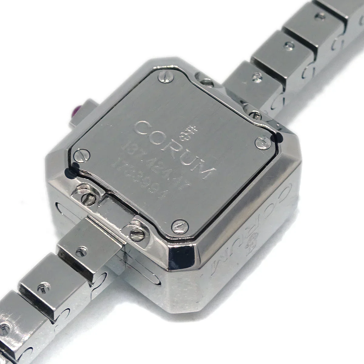 Corum Sugar Cube Ref.137.424.47 Quartz Watch SS Diamond - Image 8