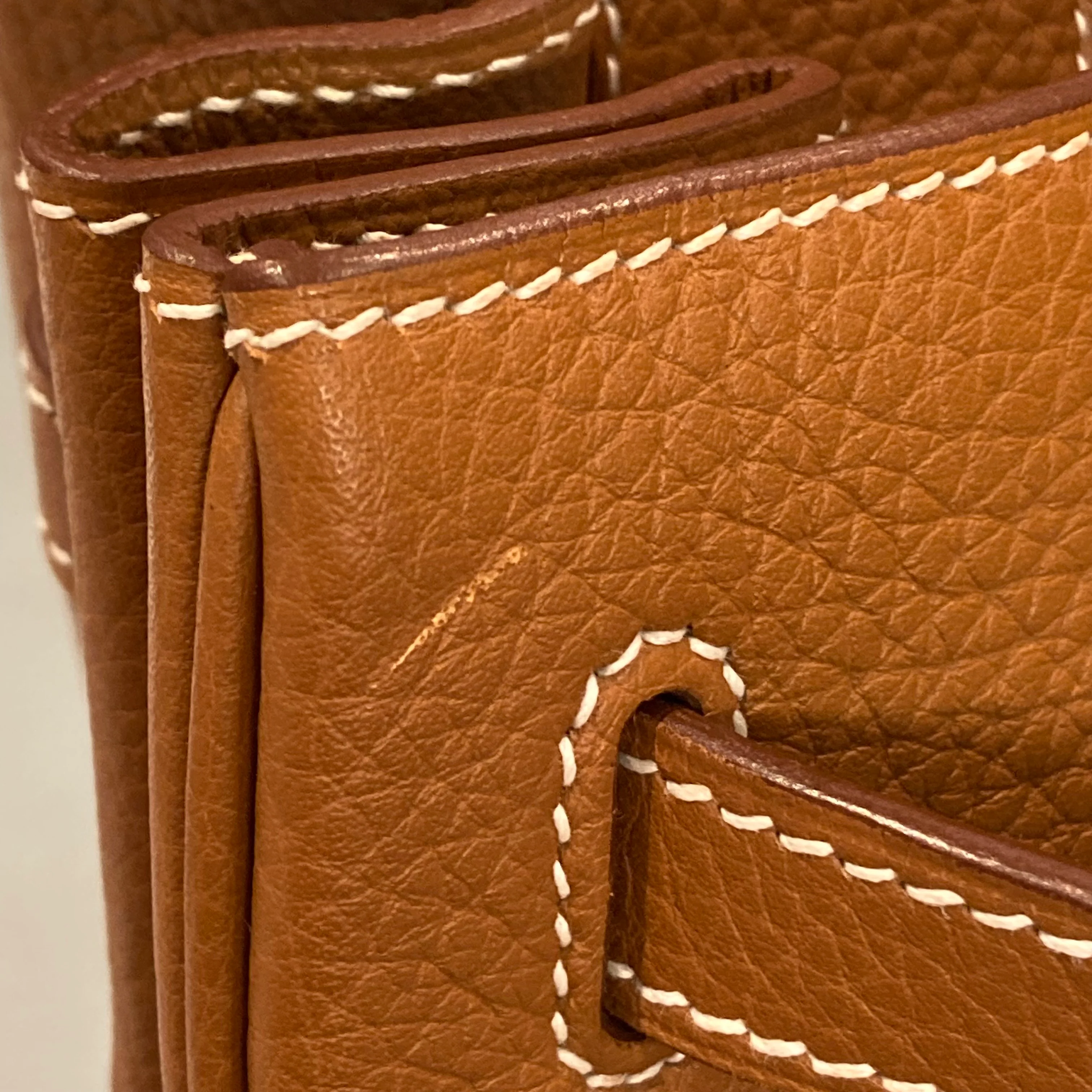 Hermes 2008 Gold Taurillon Clemence Birkin 40 Handbag - Image 6