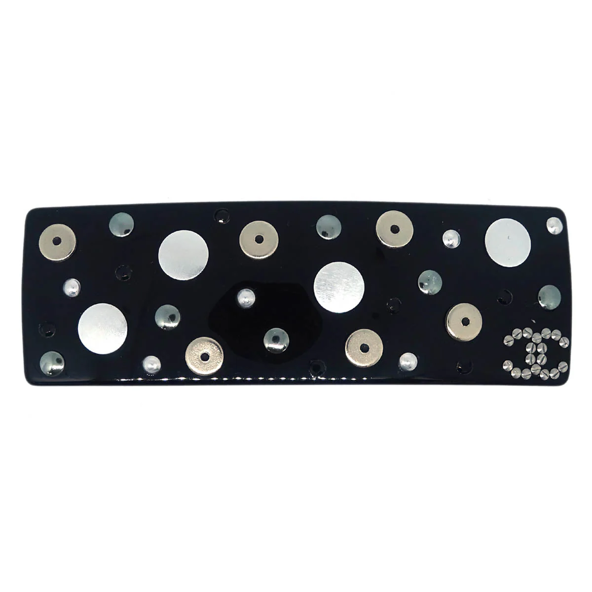 Chanel Barrette Hair Accessories Black 10P