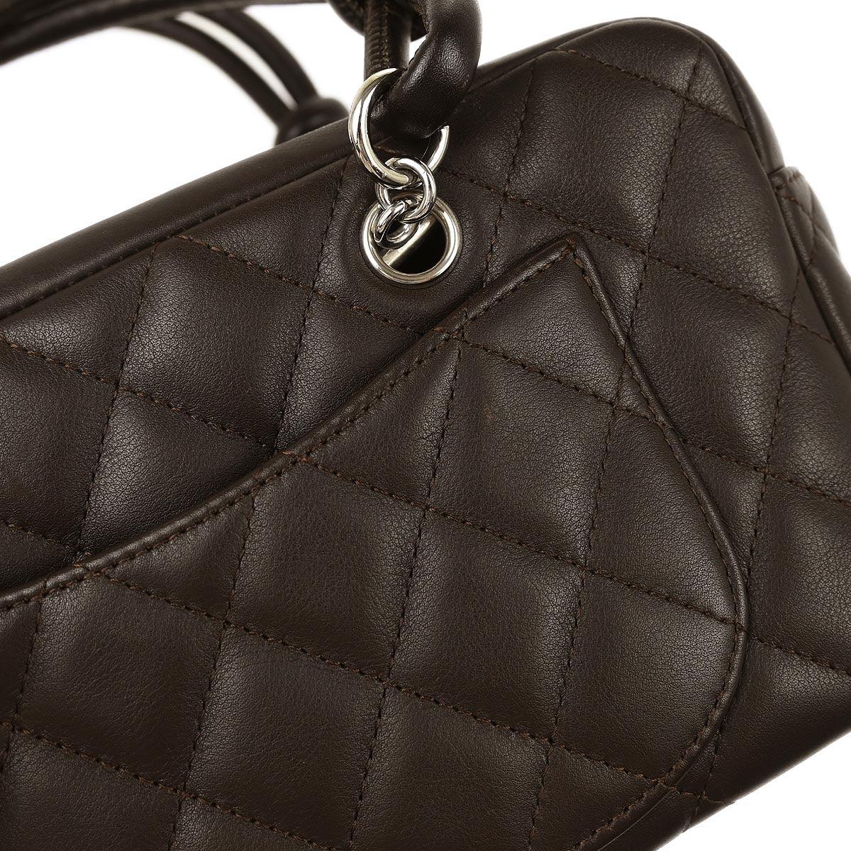 Chanel 2005-2006 Brown Calfskin Cambon Ligne Handbag - Image 6