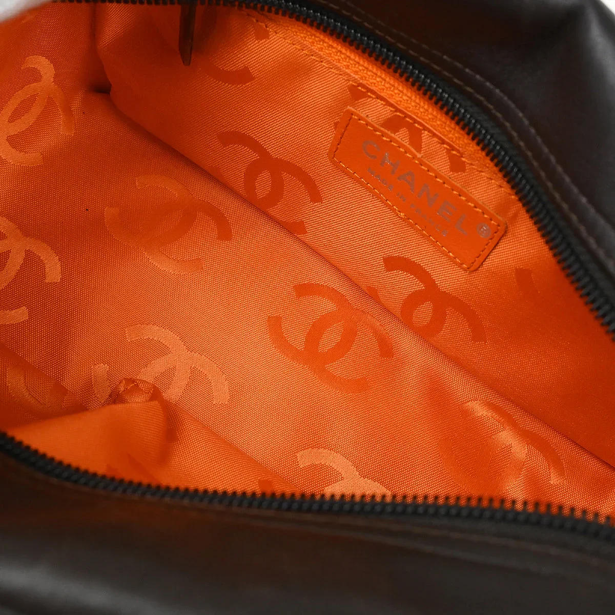 Chanel 2005-2006 Brown Calfskin Cambon Ligne Handbag - Image 7