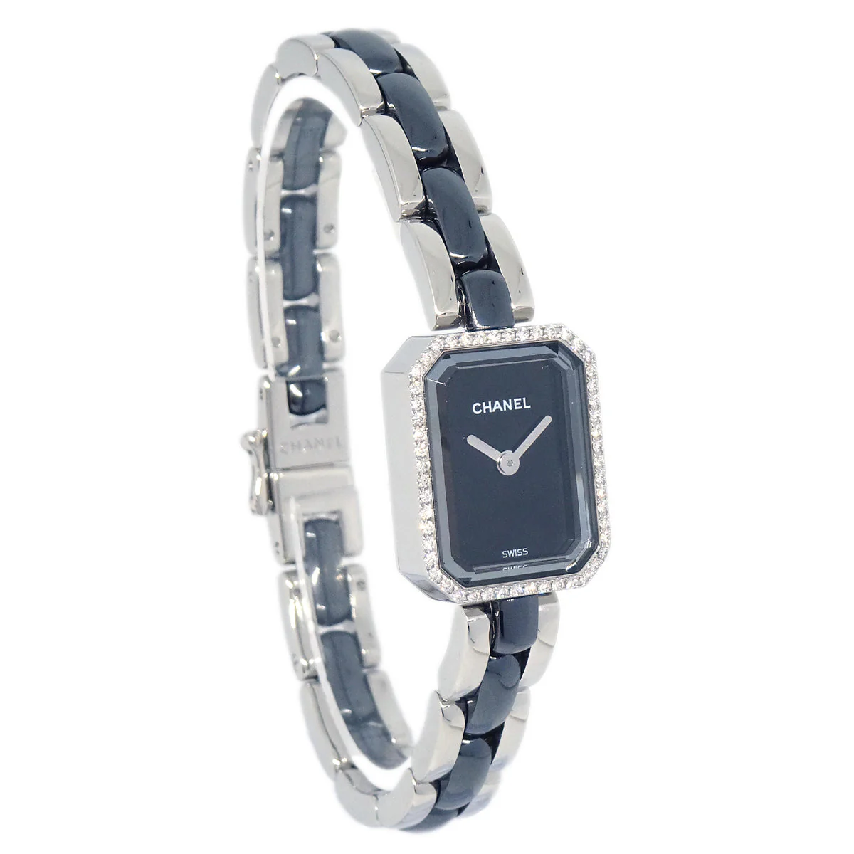 Chanel Premiere H2163 Quartz Watch Ceramic SS Diamond - Image 2