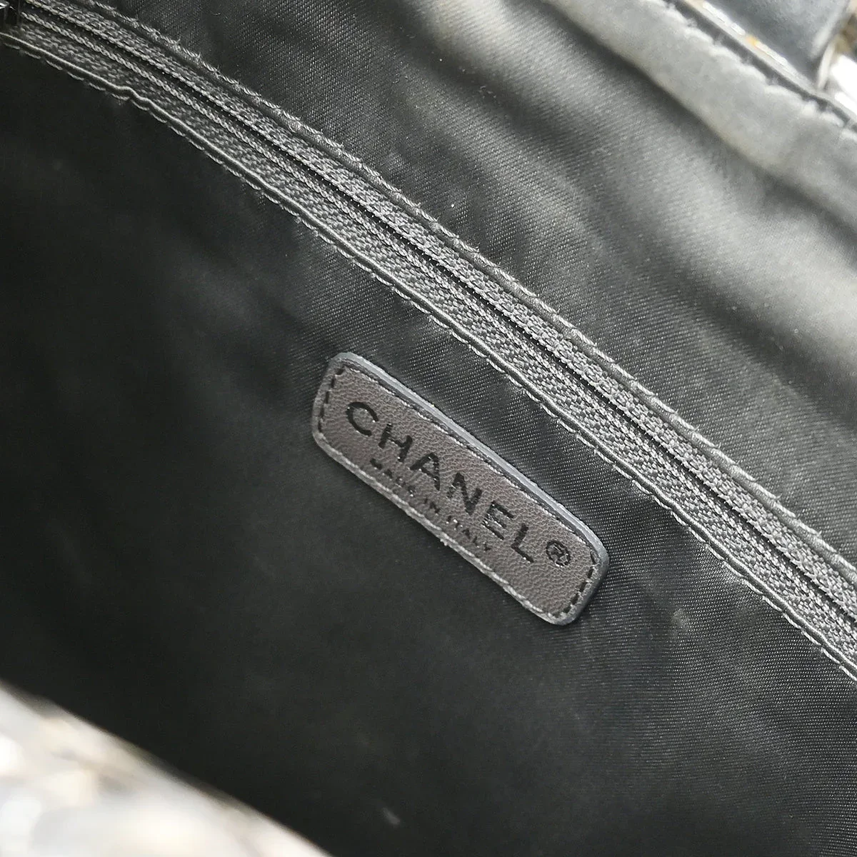 Chanel 2006-2008 Silver Vinyl Ice Cube Tote 2way Shoulder Handbag - Image 8