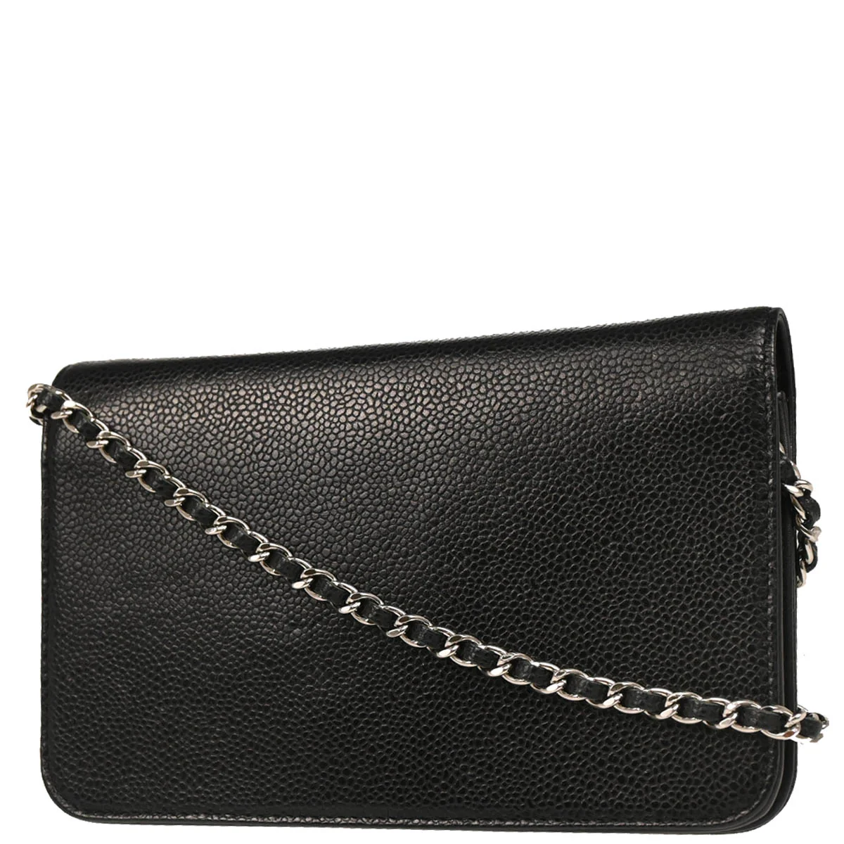 Chanel 2013-2014 Black Caviar Timeless WOC Shoulder Wallet Bag - Image 2