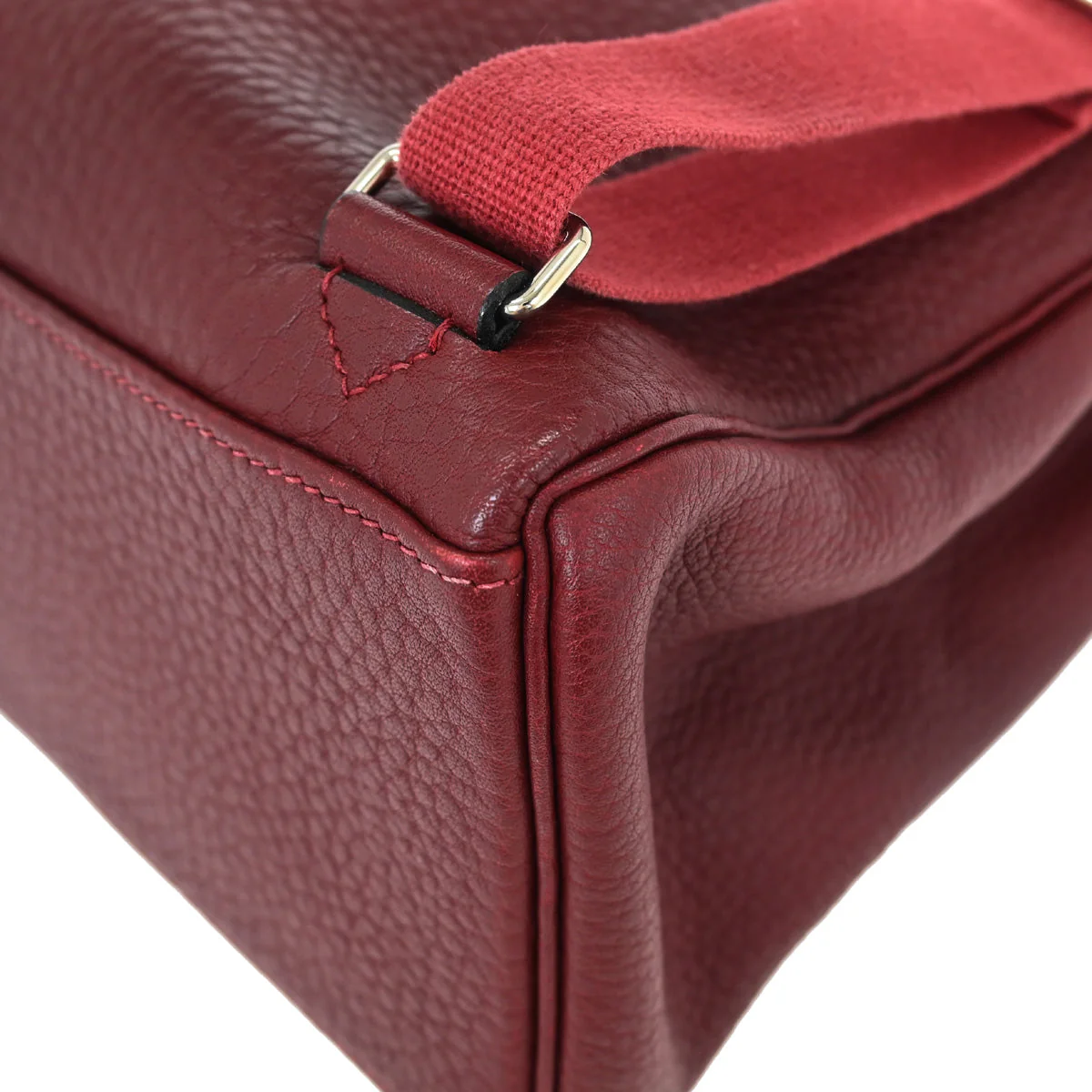 Hermes Rouge H Fjord Kelly A Dos GM Backpack - Image 3